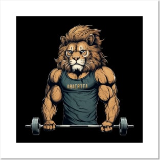 lion at gym Posters and Art